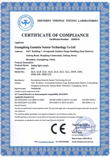 CE-2 garantta sensors