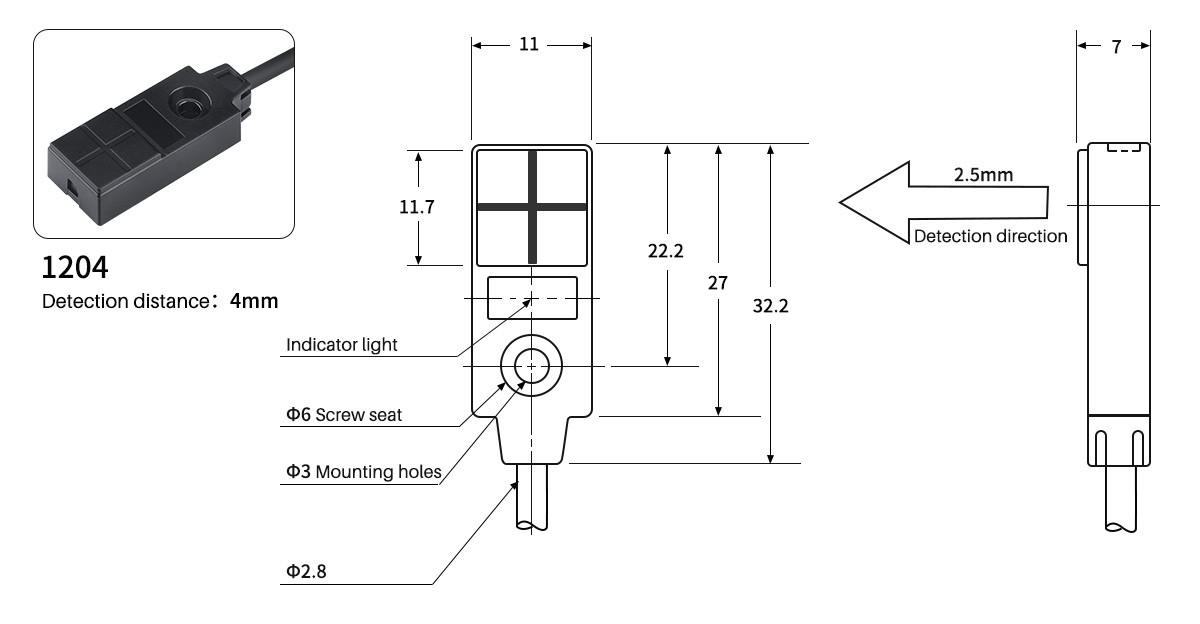 Micro Inductive Sensor Flat Inductive Sensor